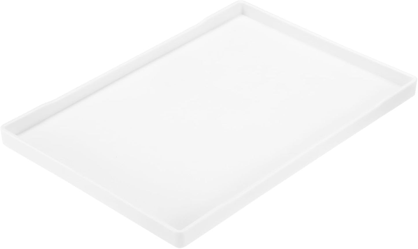 uxcell Serving Tray Small Black Mini Tray 6" x 9" Plastic Rectangular Wooden Serving Trays Decorative Ottoman Platter for Breakfast Kitchen Bathroom