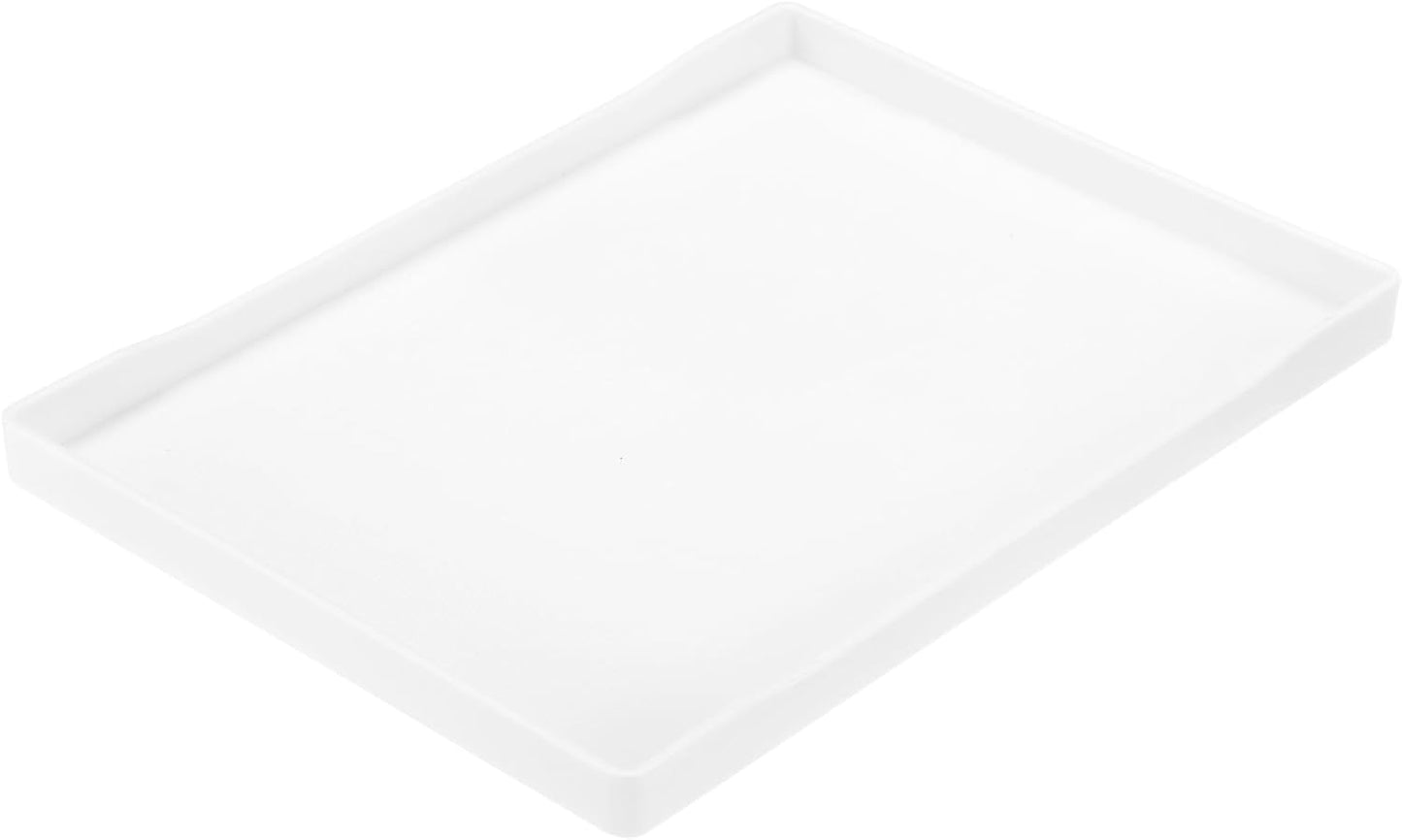 uxcell Serving Tray Small Black Mini Tray 6" x 9" Plastic Rectangular Wooden Serving Trays Decorative Ottoman Platter for Breakfast Kitchen Bathroom