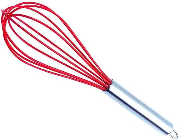 10 Pcs Silicone Cooking Kitchen Utensils Set，BPA FREE Gadgets for Non-Stick Cookware (Red), 10.63*2.56